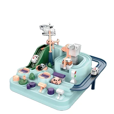 Funny Education Kids Toys Rail Cars Pass Adventure Track Level Game Toy for Kids