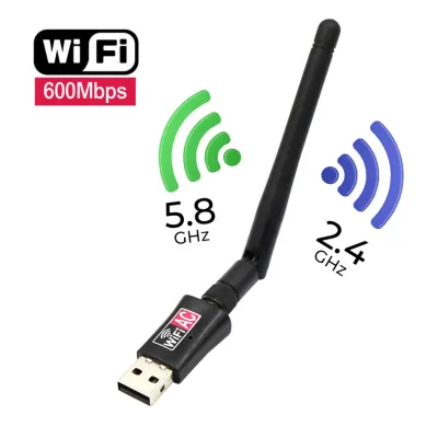BAJEAL External Dual Band 2.4/5Ghz AC 600Mbps Wireless USB WiFi Network Adapter W/Antenna 802.11AC RTL8811 Chip