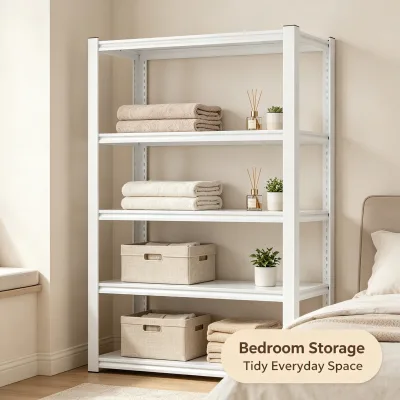 Wall Mount Customizable Steel Shelving Metal Shelves Wall Space Saving Build for Closet Kitchen Small Goods Placing Application