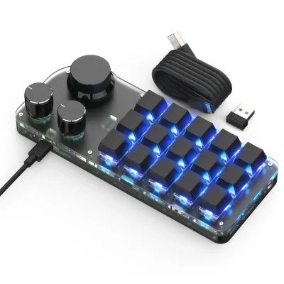 2.4G Wireless Mini Custom Keyboard 3 6 9 12 15-key Hot-swap Mechanical Multifunction Macro Programmable Keyboard
