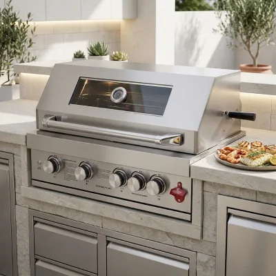Multifunction Bbq Grill  with LED Light Piezoelectric Ignition Bbq Gril Removable Oil Tray Gas Grill