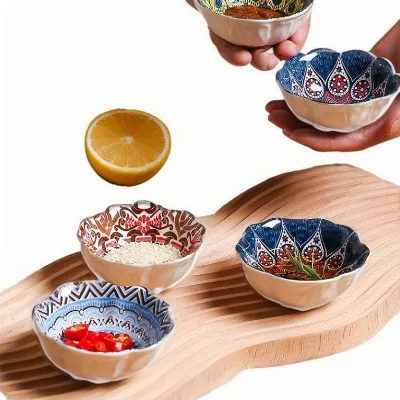 Bohemian style lace small plate ceramic tableware dip plate small plate