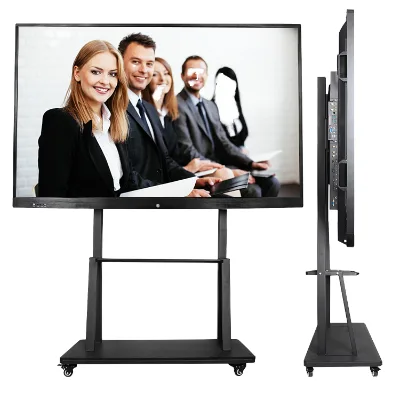 Interactive Smart Whiteboard 55 Inch 4K 20-40 Point Touch Screen AG Anti-Glare LCD Display Android 12/Windows 11 Vertical