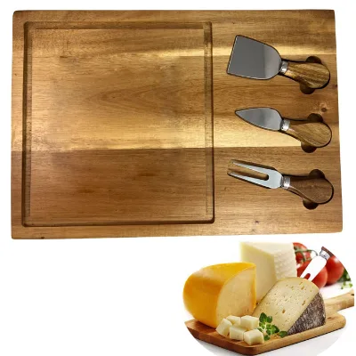 Convenient Wooden Cheese Board Set Cheese Board With Knives