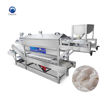 Large Capacity Liangpi Making Equipment Gluten Making Machine Steamed Vermicelli Roll Production Line