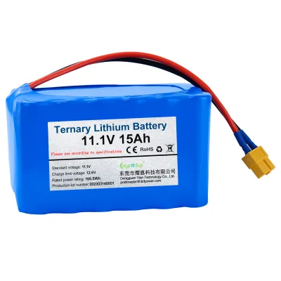 Lipo Battery 11.1V 15Ah 18650 Li Ion Custom OEM Rechargeable For Handheld Industrial Device Medical Equipment Supply