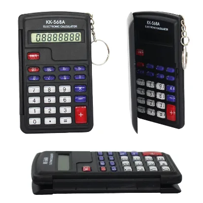 Transparent Plastic Flip Cover Solar Cell Calculator with LCD Display