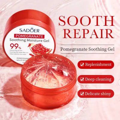 Organic Sadoer Aloe Vera Gel Body Whitening Cream Hyaluronic Acid Herbal Ingredients Moisturizer for Face Foot Hand Eye