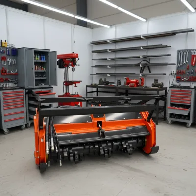 Forestry Mulcher Heavy Duty Flail Mower Skid Steer Attachment Wood Shredder for Excavator Tractor Land Clearing