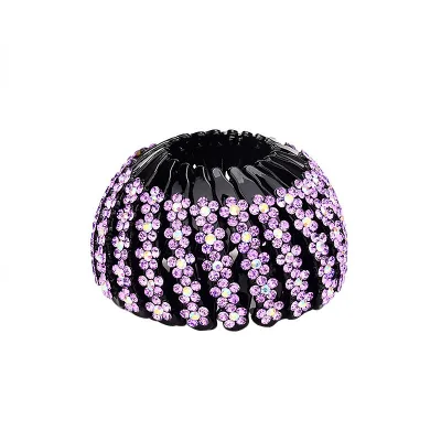 Fashion Ponytail Buckle Hair Claw Hairpin Women Rhinestone Bird's Nest Hair Accessories