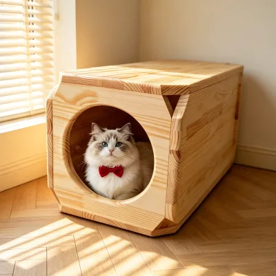 Factory Customized cat Wall Climbing Frame Pet Furniture Hammock Decoration Made From Hemlock Edge-glued Panels