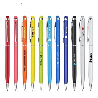 Custom Logo BKS Brand Modern Metal Ballpoint Pen 1.0mm Writing Width Black Ink for Brand Promotion and Office Supplies