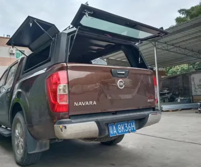 Deluxe Edition Truck Bed Cover Steel Roll-Up Hardtop Canopy for Nissan Navara NP300-Waterproof No-Drill Installation