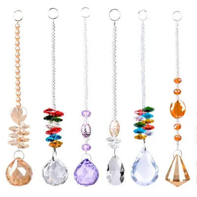 Crystal Lighting Ball Octagonal Ball Pendant Colorful Bead Pendant DIY Crystal Pendant Bead Curtain