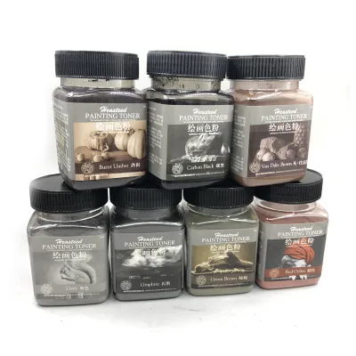 HEASTEED 10 Colors Sketch Art Carbon Graphite/Grey/Red Ochre/Van Dyke Brown/Burnt UMBER/Water Soluble Painting Power Toner