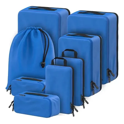 Compression Packing Cubes for Travel with Double Capacity Design Sustainable Packing Cubes for Travel