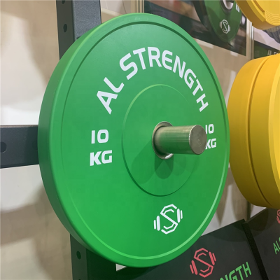 Rubber Solid Barbell Weights Flexible Discs Color Training Bumper Discs