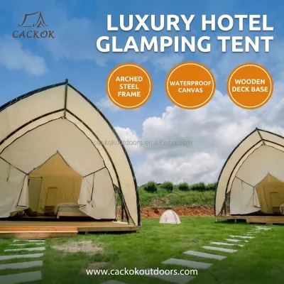 Factory Price Luxury Resort Tent Outdoor Glamping Nomadic Tent Steel Structure Waterproof Luxury House Glamping Conch Hotel Tent