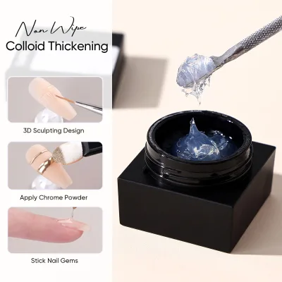 High Quality 15ml Semi Solid Chrome Gel LED Cured Non-Toxic Eco-Friendly Vegan HEMA Free 4-in-1 Multifunctional Professional