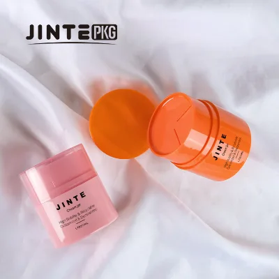 Wholesale Custom Cosmetic Packaging Refillable Plastic Not Dirty Hands pp Rotary Cleansing Cream Makeup Remover Balm Twist Jar