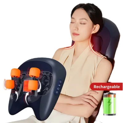 3D Shiatsu Kneading Neck Massager With Graphene Heating Back Shoulder Trapezius Calf Stomach Pain Relief Massage Pillow
