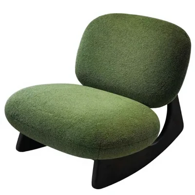 Modern Minimalist Solid Wood Comfortable Living Room Chair with Foam Filling Single Chair for Home Use