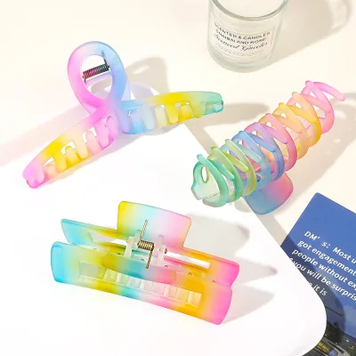 Wholesale Retro Style Small Acetate Hair Claw Clips for Women Thin Hair