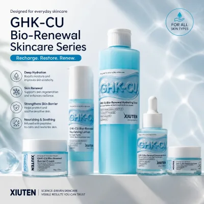Vitamin B5 Skin Care Serum Toner Ceramide PDRN Salmon DNA Ghk-cu Blue Copper Peptide Skin Care Set