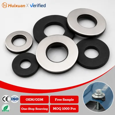 Factory Direct Sales High Quality Washers EPDM Bonded Sealing Washer EPDM Flat Gasket Black Washers for Roofing Screw Fastener
