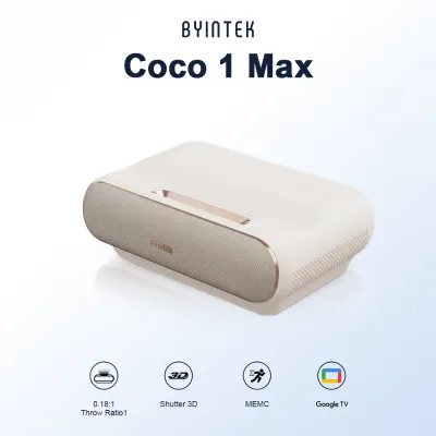 BYINTEK Coco 1 Max Ultra-short Throw Laser Projector Home Cinema Smart High Refresh Triple Laser 4k Projector for Home Theater
