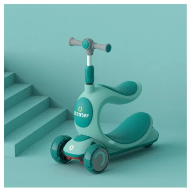 Kids Scooter 3 in 1 with LED Flashing Wheels Removable Seat and Wide Deck