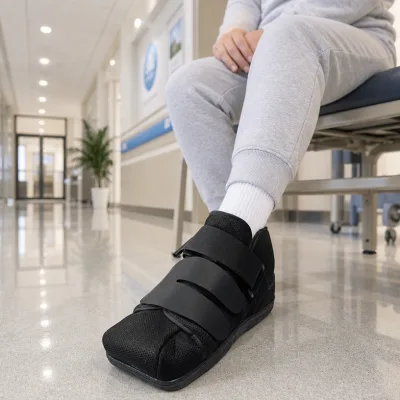 Factory Wholesale Orthopedic Walking Boot - Flexible Leather Shield Shoe for Comfortable Recovery Support