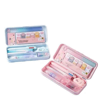 Gradient School Stationery Set in Metal Student Gift for the Opening Season for Children Creative Multifunctional Stationery Set