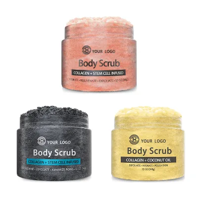 OEM/ODM Body Scrub Natural Body Care Whitening Exfoliating Organic Skin Care Exfoliation Fruits Sea Salt Body Hand Foot Scrub