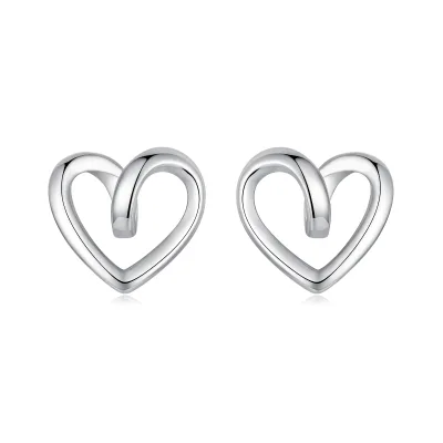 Super Quality Fashion S925 Silver New Trendy Earring Love Heart Shape Engagement Earrings for Women
