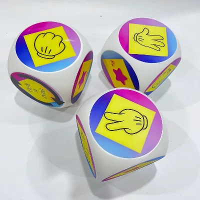Custom Educational Foam Dice Large Pu Soft Playing Foam Dice Color Cube Game Six Sides Children Dice Game Toy