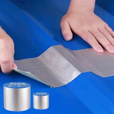 Aluminum Foil Butyl Tape Waterproof Tape for Pipe Water Leakage Waterproof Butyl Jointing Rubber Tape