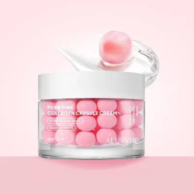 ALUSVIR Korean Private Label Salmon DNA Capsule Facial Cream Nicotinamide Hyaluronic Acid Anti-Aging Hydrating Plumping