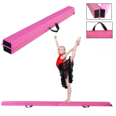 Hot Sale Premium Quality Portable Gymnastics Equipment-Folding Foam Balance Beam Bar for Leg Exercise