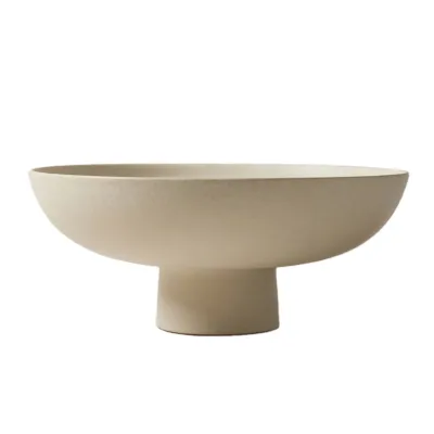 Modern Ceramic Pedestal Bowl Candle Holder Home Decor Elevated Vessel for Scented Wax Wholesale
