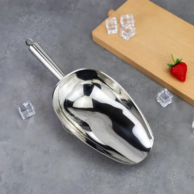 3 to 48zo Wholes Sales Stainless Steel Unbreakable Ice Scoop for Ice Maker, Multipurpose for Candy Kitchen Bar Party Wedding