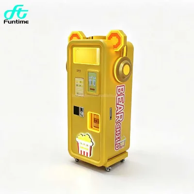 Coin Operated Bear Popcorn Vending Machine Fully Automatic Snack Vending Machine for Cinema Theme Park Business Profit
