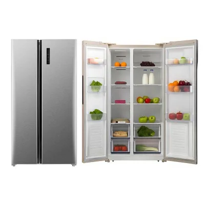 518L Portable French Door Stainless Steel Smart Fridge Freezer with Water Dispenser for Household & Outdoor Use