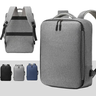 Men's Large Capacity Polyester Computer Backpack Business Casual Waterproof Durable Earthquake Resistance Travel Backpack