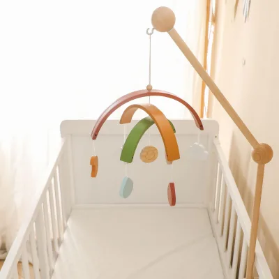 Early Education Toys for Newborns Wooden Crib Bells Handmade Toys Hand-eye Coordination Training Sensory Toys