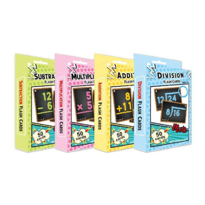 Math Flash Cards Multiplication and Division, Addition, Subtraction - Ages 6+