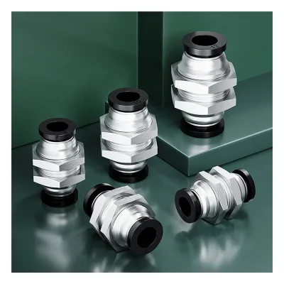 PNEUMATIC 4MM 6mm 8mm 10mm 12mm 1/4 1/8 1/2 3/8 OD Straight Through Baffle Quick Insertion Trachea Connector