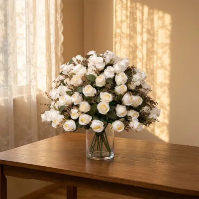 Customizable Professional Vintage Elegant Artificial Silk Flower Ball Wedding Decorations Mall Table Arrangement Floral Props