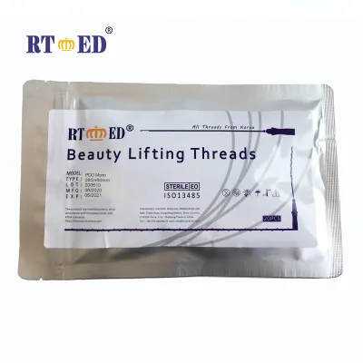RTMED Factory Supply PDO18G 120mm Cog Thread Lifting for Body Lifting Model 7/0#-2# Class III Medical Device