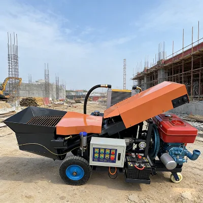 New Design Stable Operation Diesel Inclined Concrete Pump 10m³/h Productivity for Construction Grouting